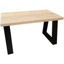Wood4you - Scrivania - Ponteggi di Vancouver in legno 200Lx70Dx75H Nero