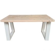 Wood4you - Bureau - Bois d'épicéa de Vancouver Blanc - 150/76 cm Blanc - Brun