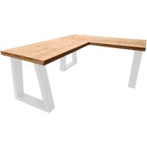 Eckschreibtisch - Vancouver Geröstetes Holz - Wood4you