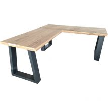 Wood4you - Eckschreibtisch - Vancouver Gerüstholz - 200/140