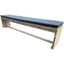 Wood4you - Gartenbank Amsterdam Gerüstholz 120Lx43Hx38T cm - inkl. Kissen,gartenbänke,gartenbank holz,holz bank,holzbank