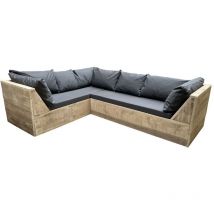 Lounge Set 6 Gerüstholz 200x200 cm - inkl. Schlappkissen - Wood4you