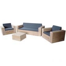 Wood4you- Lounge Set Gerüstholz Vier - inkl. Kissen