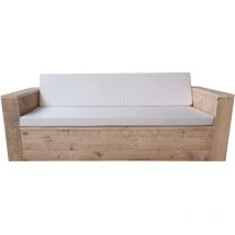 Loungesofa Lissabon - Industrieholz - inkl. Kissen, Outdoor, Balkon, Garten, Gartenmöbel, Garten Sofa-Set, - Wood4you