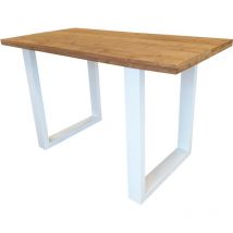 Bartisch New England geröstetes Holz 160Lx110Hx90T cm weiß - Wood4you