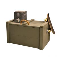 Wood4you - Coffre à jouets - Bois d'armée