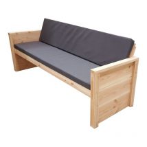 Wood4you - Banc de jardin Ameland - Kit de construction 'Do it yourself' Douglas 152Lx72Hx57D cm - Coussin inclus