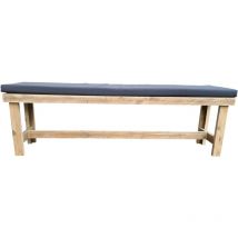 Wood4you - Banc de jardin - Rotterdam - coussin inclus,robustes banc en bois, terrasse, balcon, jardin meuble