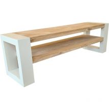 Wood4you - Tv-meubel New Orleans - eiken 150Lx38Dx45H wit