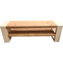 Wood4you - Tv-meubel New Orleans - steigerhout 160Lx38Dx45H wit