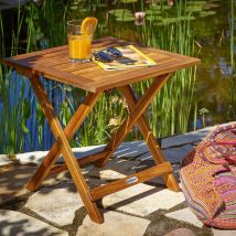 Deuba - casaria Folding Wooden Table Outdoor Garden Patio Side Table Weather-Resistant
