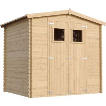 Wooden Garden Shed- Pent Shiplap Wooden Shed 8 x 7 ft /4.33 m2 - Outdoor garden shed with impregnated floor- Wooden garden storage shed, 19 mm planks