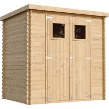 Wooden Garden Shed- H200 x 142 x 204cm/2.22 m2 -with impregnated floor - Wooden garden storage shed, 19 mm planks Timbela M311+M311G