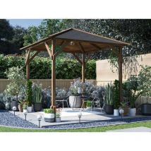 Dunster House Ltd. - Dunster House Wooden Gazebo Utopia 200 2m x 2m Heavy Duty Garden Shelter Pressure Treated, Superfelt & Nails Included
