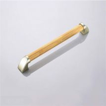 Tonchean - Wooden Handrail, Natural Wood Wall Mounted Handrail, Wood Grain Shower Grab Bar for Bathroom, Toilet Safety Rails(44cm)
