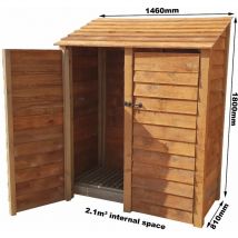 Arbor Garden Solutions - Wooden Log Store, W146xH180cm (Brown finish) With doors