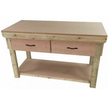 Arbor Garden Solutions - Wooden mdf Top Workbench With Drawers (V1), 6ft (180cm)