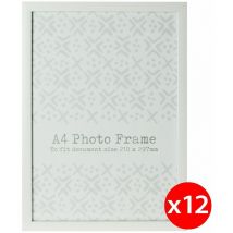 Asab - 2x A4 Photo Picture Certificate Portrait Landscape Standing Image Frame White