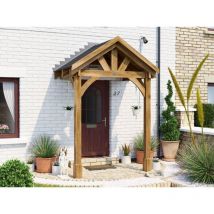 Dunster House Ltd. - Dunster House Wooden Porch Canopy Kit 2m x 1.5m Door Shelter - Thunderdam Full Height 2 Post