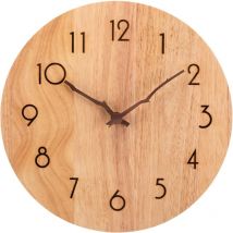 Tinor - Wooden Wall Clock, 30 cm Modern Design Wall Clock, Giant Silent Wall Clock, Vintage Wall Clock Decoration