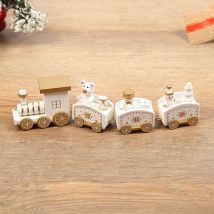Wooden/Plastic Train Christmas Ornament Merry Christmas Decoration for Home 2023 Navidad Xmas Gifts Natal New Noel Year (4)