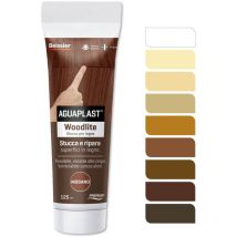 Aguaplast - Woodlite stucco per legno colorato. Fibrato, resiste alle dilatazioni fino al 20%. Ideale per buchi e crepe in mano unica senza ritiro.