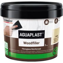 Aguaplast - Woodfiller 1 kg Stucco fibrato pronto all'uso per riempire buchi e crepe su legno in mano unica senza ritiro. Colore Rovere