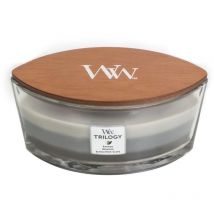 Woodwick - Yankee Candle caliente maderas Trilogy – Fireside, Redwood, sándalo.