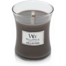 Woodwick - candela clessidra media medium jar sand&driftwood
