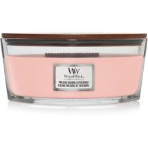Woodwick - Candela profumata Ellipse con stoppino crepitante Pressed Blooms & Patchouli Durata della fragranza: fino a 50 ore