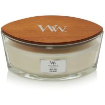 Vela aromática en forma de elipse, teca blanca - Woodwick