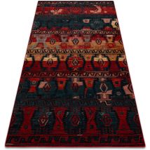 Rugsx - Wool carpet omega tapas ethnic, navy blue red 170x235 cm