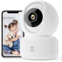 Woox - Camara Vigilancia WiFi Interior, Camaras Vigilancia Domicilio de 360° con Detección de Movimiento/Seguimiento/Audio Bidireccional, Cámara