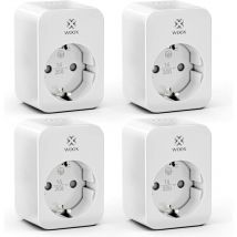 Woox - Enchufe Inteligente Alexa, Monitor de Consumo, 16A, Certificado tüv, Control Remoto, Control De Voz, Temporizador Enchufe, Compatible con