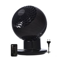 Woozoo, 30m², Ventilator, Schwarz Holz, 5 Geschwindigkeiten, Fernsteuerung, Oszillierend, leise, Table Fan, Tischventilator, Lüfter, Bodenventilator,