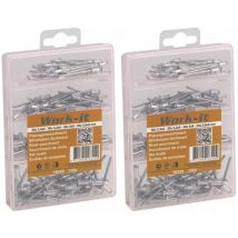 Work-it Blindnieten Sortiment 240 teilig Nieten Popnagel Set