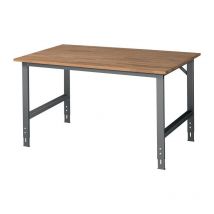 RAU - Workbench Tom B1500xD1000xH760-1080mm Piano di lavoro in faggio Telaio grigio antracite