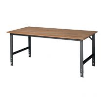 RAU - Banco di lavoro Tom B2000xD1000xH760-1080mm Piano di lavoro faggio Telaio grigio antracite