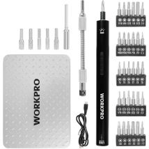 Workpro - 39tlg. Präzisions-Elektroschraubendreher-Set, 3,6 v, mit Zubehör, für Uhr Elektronik Reparatur Feinmechanik Elektronik-Werkzeug