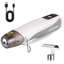 WORKPRO Mini Décapeur Thermique Professionnel 7,2V, Pistolet à Air Chaud Sans Fil, 3 Températures (Froid/150°C/360°C), Chauffage Rapide, 2000 mAh, 