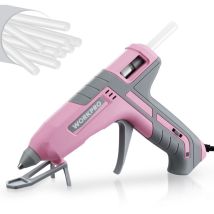 Workpro - Pistolet à Colle Chaude 60 W/100 w avec 10 Bâtons de Colle 11x200 mm, Pistolet à Colle Électrique de Chauffage Rapide de 90S pour