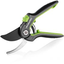 Sécateur de Jardin Professionnel 210mm, avec Lame SK5, Plage de CoupeØ19mm, Ciseaux Jardinage pour Branche, Fleur et Fruits, Broussailles, Cisailles