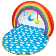 Tapis d'éveil et piscine à balles pour bébés - modèle arc-en-ciel
