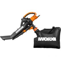 Worx - WG505E 3000W soplador aspirador triturador eléctrico 45L bolsa de recogida