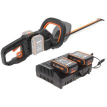 Taille-Haies Électrique sans Fil 40V - Lame de 60 cm - Ø27 mm - Lames à Double Action - Léger et Ergonomique - Idéal pour Les Haies Envahissantes