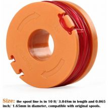 Worx - Spools for WA0010 Trimmer Spool Line Replacement Spool Line for Brush Cutters Accessories for Garden Tools 4 Pieces