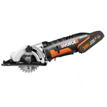 Sega circolare compatta Worx WX527.2 20V con batteria 2 Ah + carica rapido