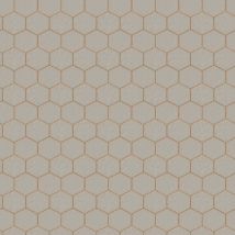 WOW - Hexagon Geo Taupe - Vliestapete - 10m x 52cm
