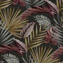 WOW - Vliestapete - Flow Schwarz/Rot/Braun - 10m x 52cm