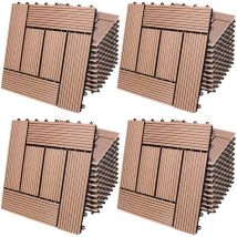 Casaria wpc Composite Decking Tiles 30x30cm Cuttable Interlocking System Drainage System Garden Balcony Patio Click Lock-In Flooring Deck Anthracite